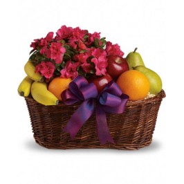 Flowering Plants & Fruit Basket 