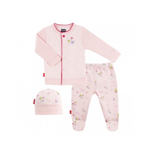 Kushies 100% Cotton 3 piece Set Pink