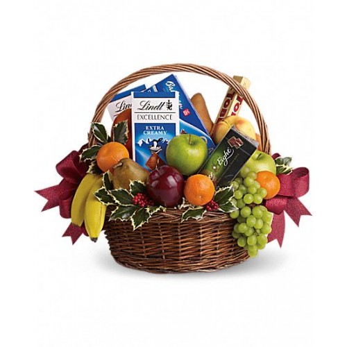 Fruits and Sweets Christmas Basket