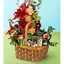 Flowers and Gourmet Basket